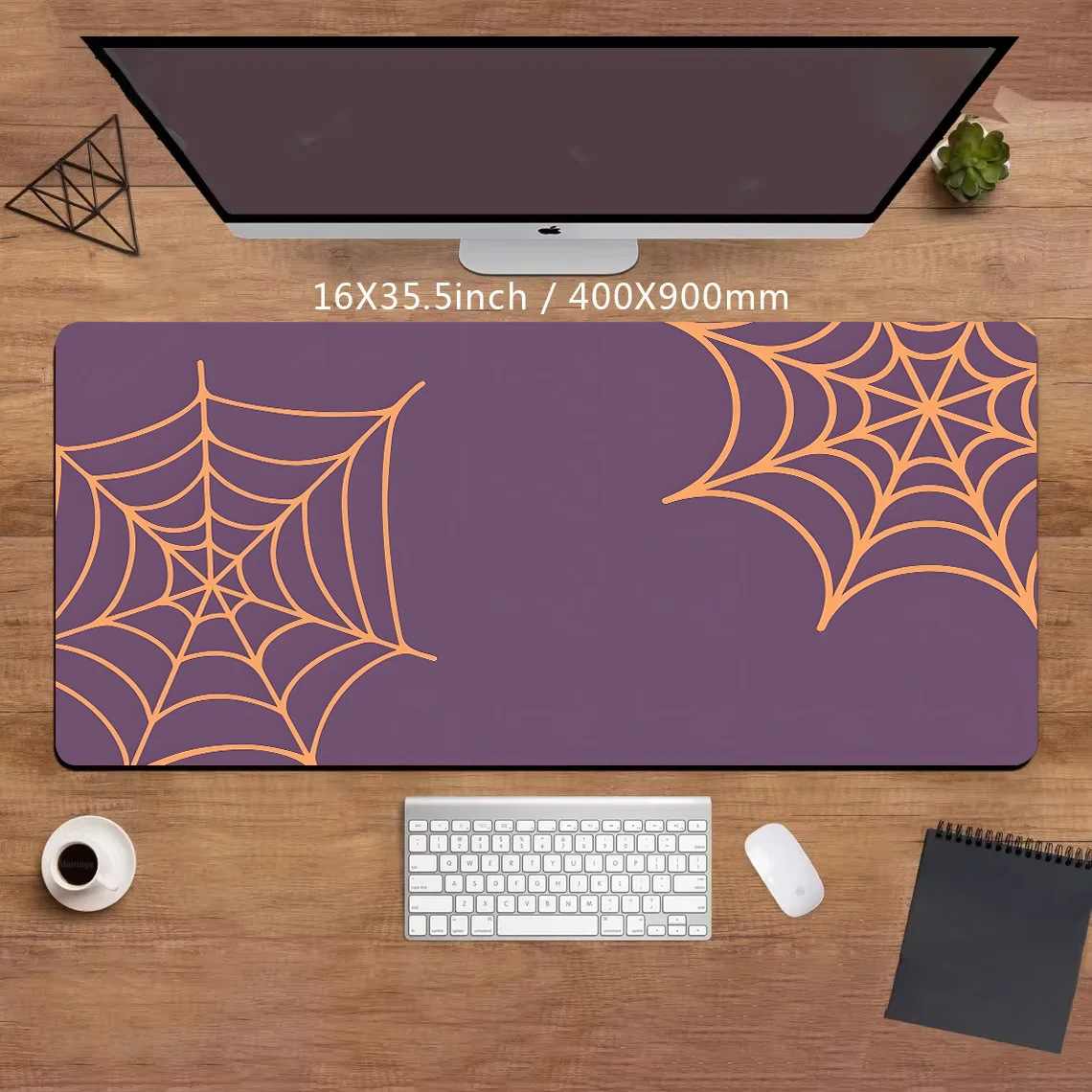 Halloween Spider Bat 900x400x4mm mouse pad xxl Non-slip PC expansion pad Gaming Desk Desk Office