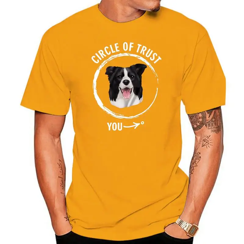 2022 Fashion Short Sleeve Black T Shirt 100% Cotton Circle of Trust - Border Collie Breed Gift for Dog Lover Short Sleeve Shirt