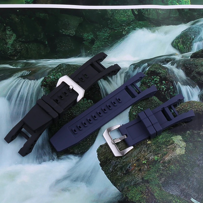 

Men rubber watchband accessories compatible with Invicta Russian Pro Diver sports watch strap black silicone wristband 32mm 34mm