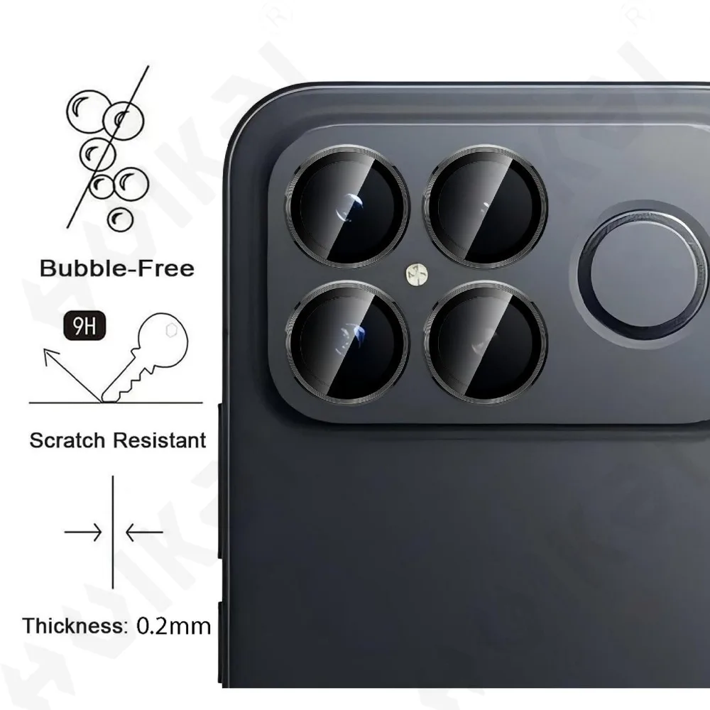 2 pezzi per Xiaomi Poco F8 Ultra Pro 4G 5G protezione per obiettivo fotocamera protezione schermo in vetro temperato antigraffio in metallo