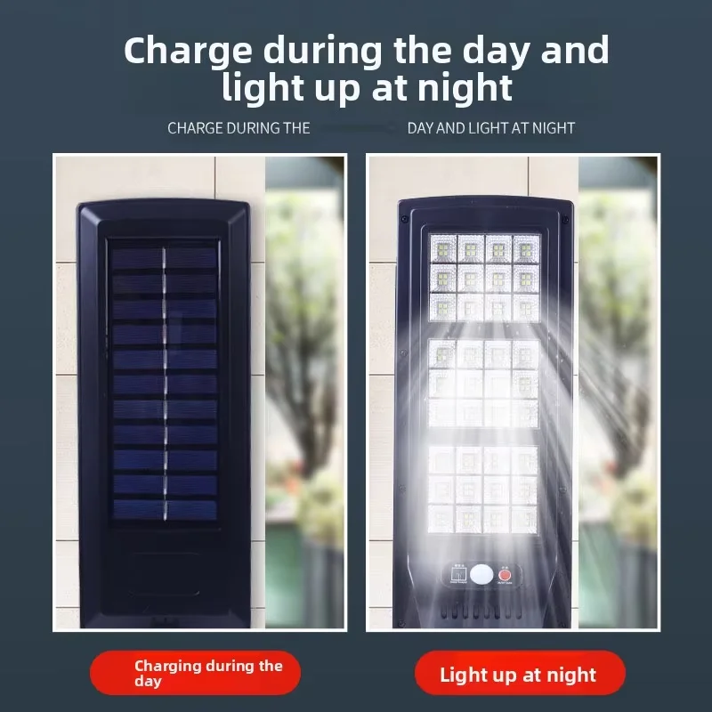 في الهواء الطلق مقاوم للماء الشمسية المتكاملة التحكم عن بعد مصباح الشارع الصغير الجدار مصباح COB فناء مصباح جسم الإنسان الاستشعار الجدار مصباح h #2