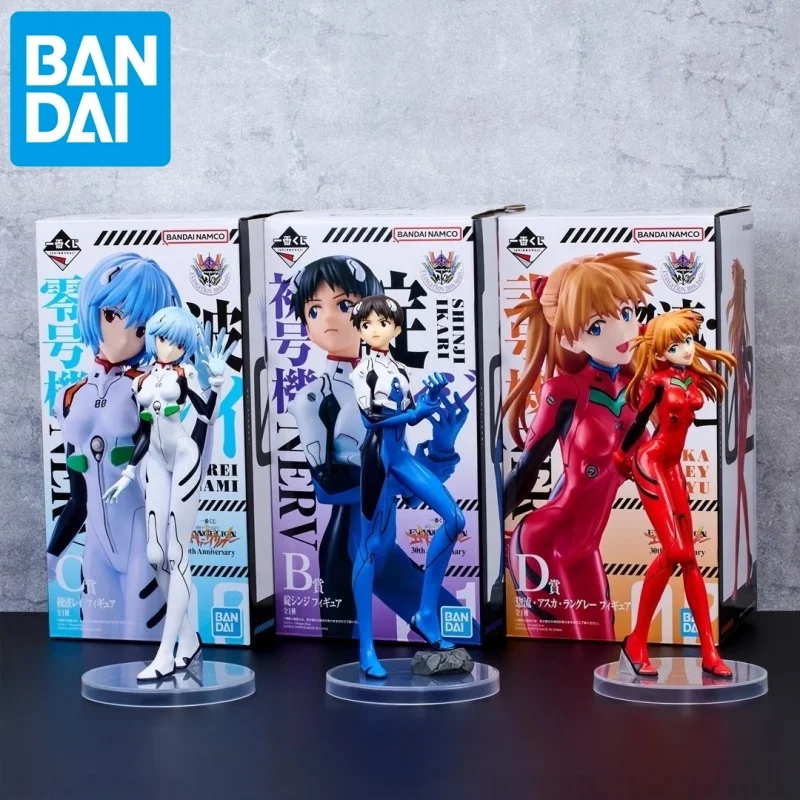 

Bandai Ichiban Kuji Neon Genesis Evangelion 30th Anniversary Rei Ayanami Asuka Langley Shinji Ikari EVA Unit 01 Action Figures