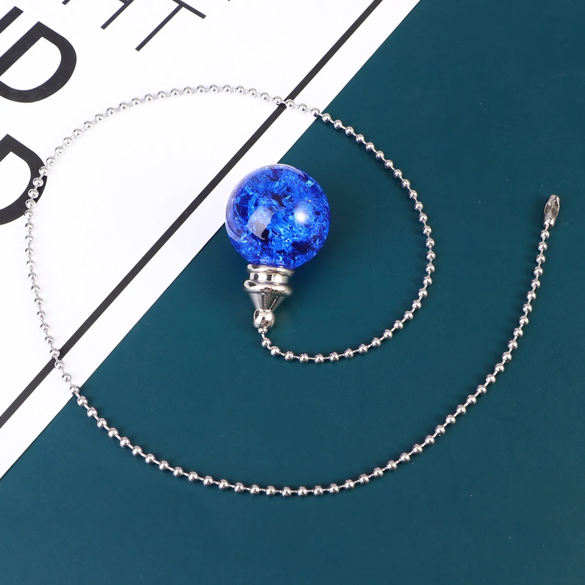 

Crystal Ball Pull Chain Cracked Grain Big Heavy Pendant Ceiling Fixture Replacement Connector Home Room Decor