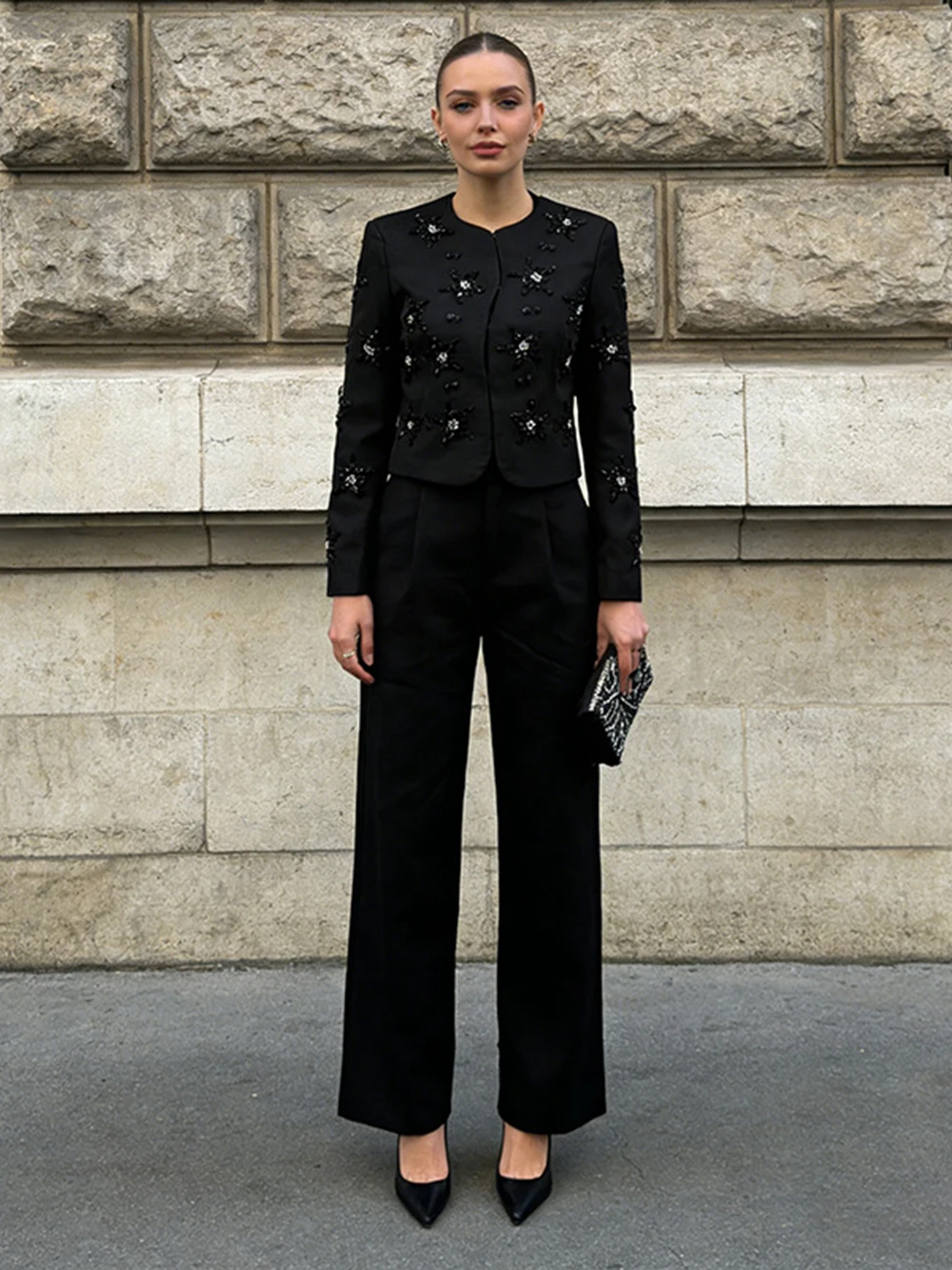

European And American Style Commuting Style Design Sense Suit Jacket Long Two-Piece Set Stylish 2026 Spring New Set