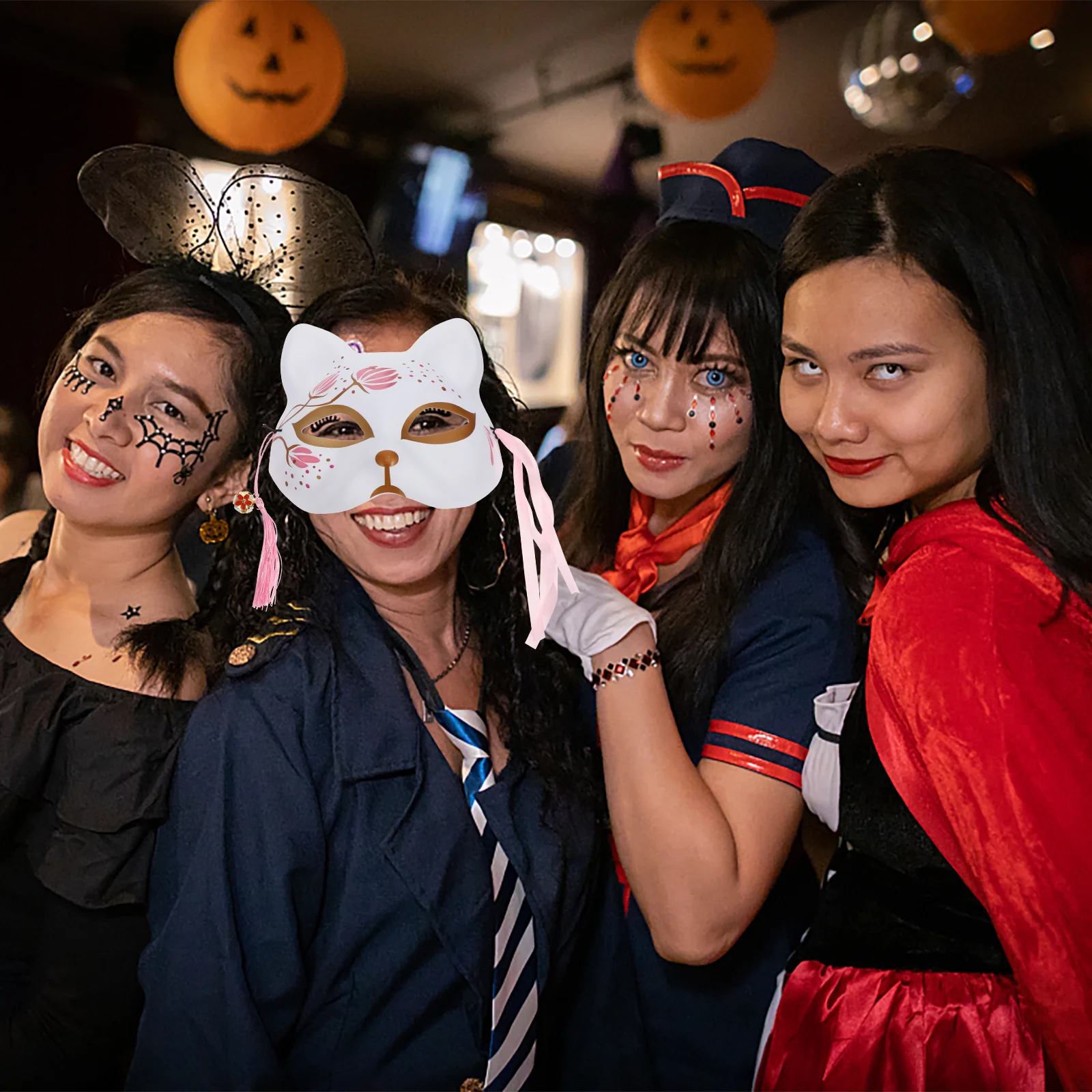 Maschera di volpe Maschere Costume cosplay Mezza maschera per il viso Halloween