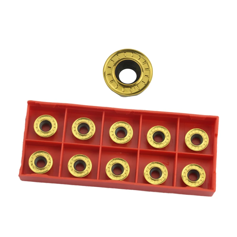 Imagem -06 - Carboneto Cimentado Inserção de Trituração Rpmt08t2 10t3 1204 1003 1605 Fresagem Torneamento Ferramenta Cnc Centro Usinagem Inserção 10 Peças