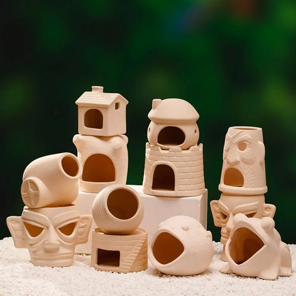 

Ceramic Aquarium Shrimp Hideaway Multi-style Multifunctional Fish Hiding Shelter Decorative Creativity Breeding House Cave