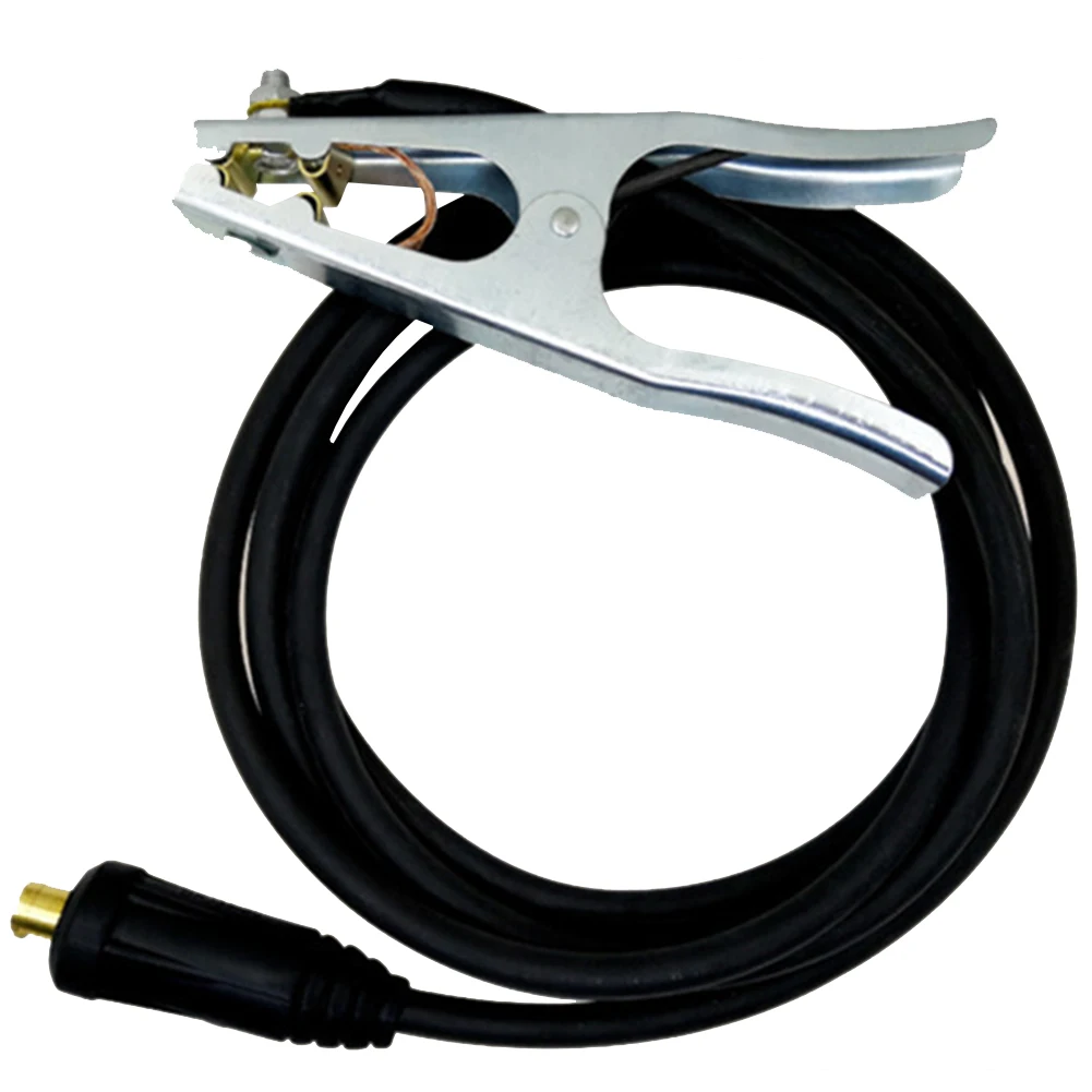 

300A Ground Welding Earth Cable Clamp Clip Set For Welding Machine - Electrode Holder Cable And Earth Clamp Cable, 10ft Length