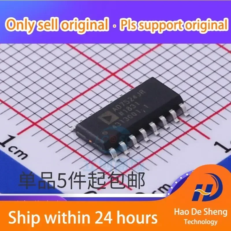 

10 шт./лот AD7524JRZ AD7524JR SOP-16 Цифро-аналоговый преобразователь AD7524, новый, оригинальный, в наличии