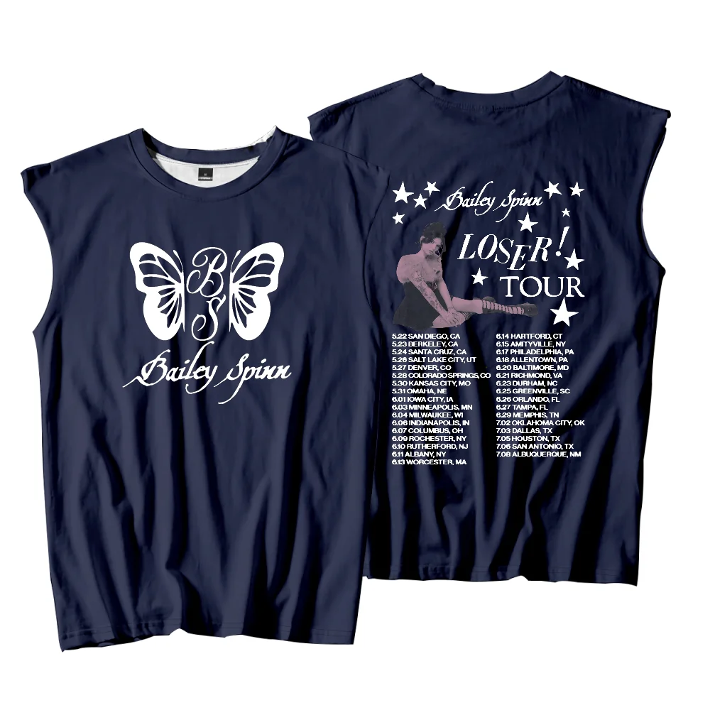 بيلي سبين لوزر تور 2025 سترة بلا أكمام للنساء والرجال تانك القمم النساء والرجال ملابس الشارع