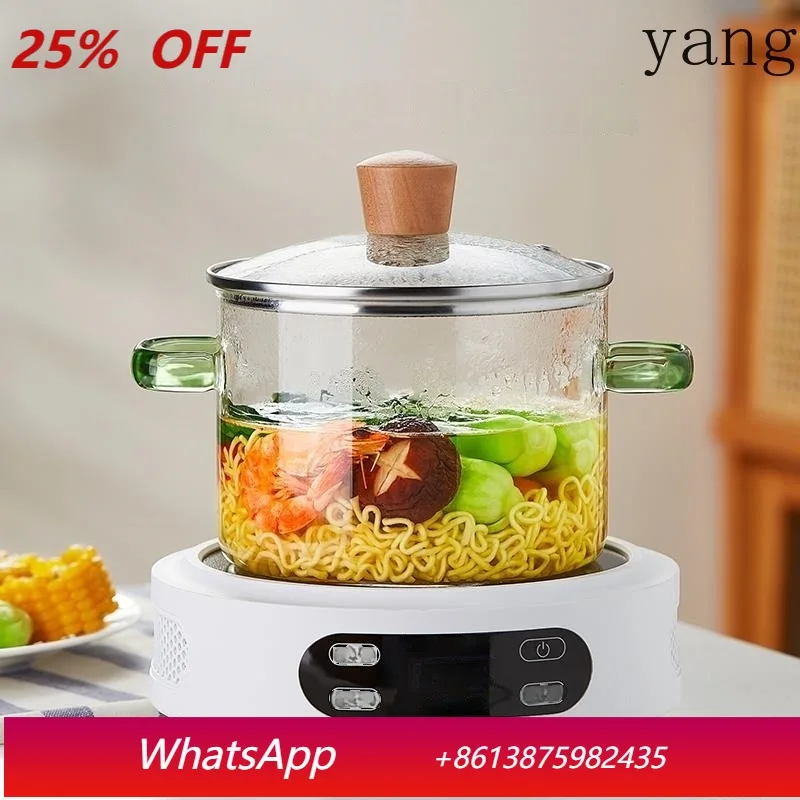 CX glass pot instant noodle bowl boiled red wine complementary food binaural pot