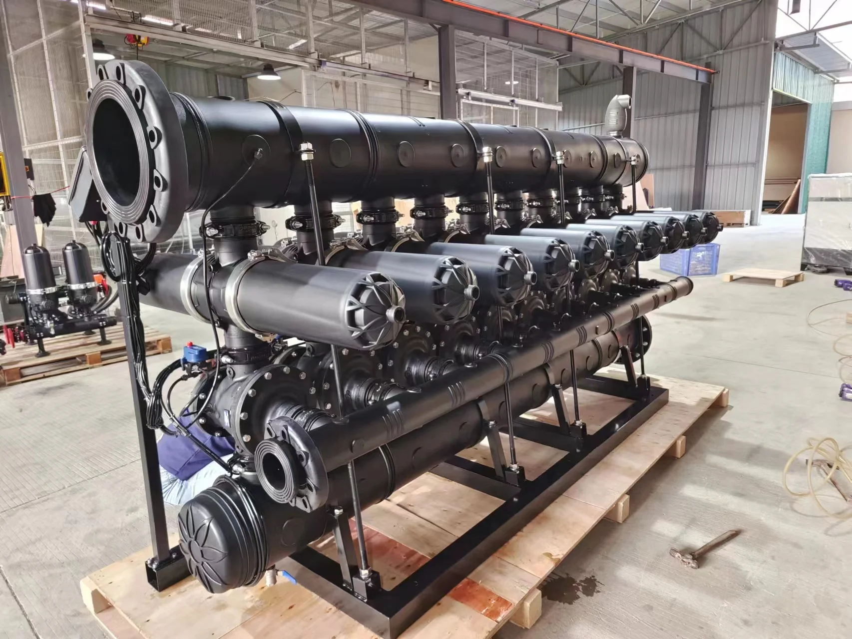 Automatic 10-Unit HDPE Disc Filter System Drip Irrigation Water-Saving Small Farm ARKA F410H-12 Model 640m/h Max Flow