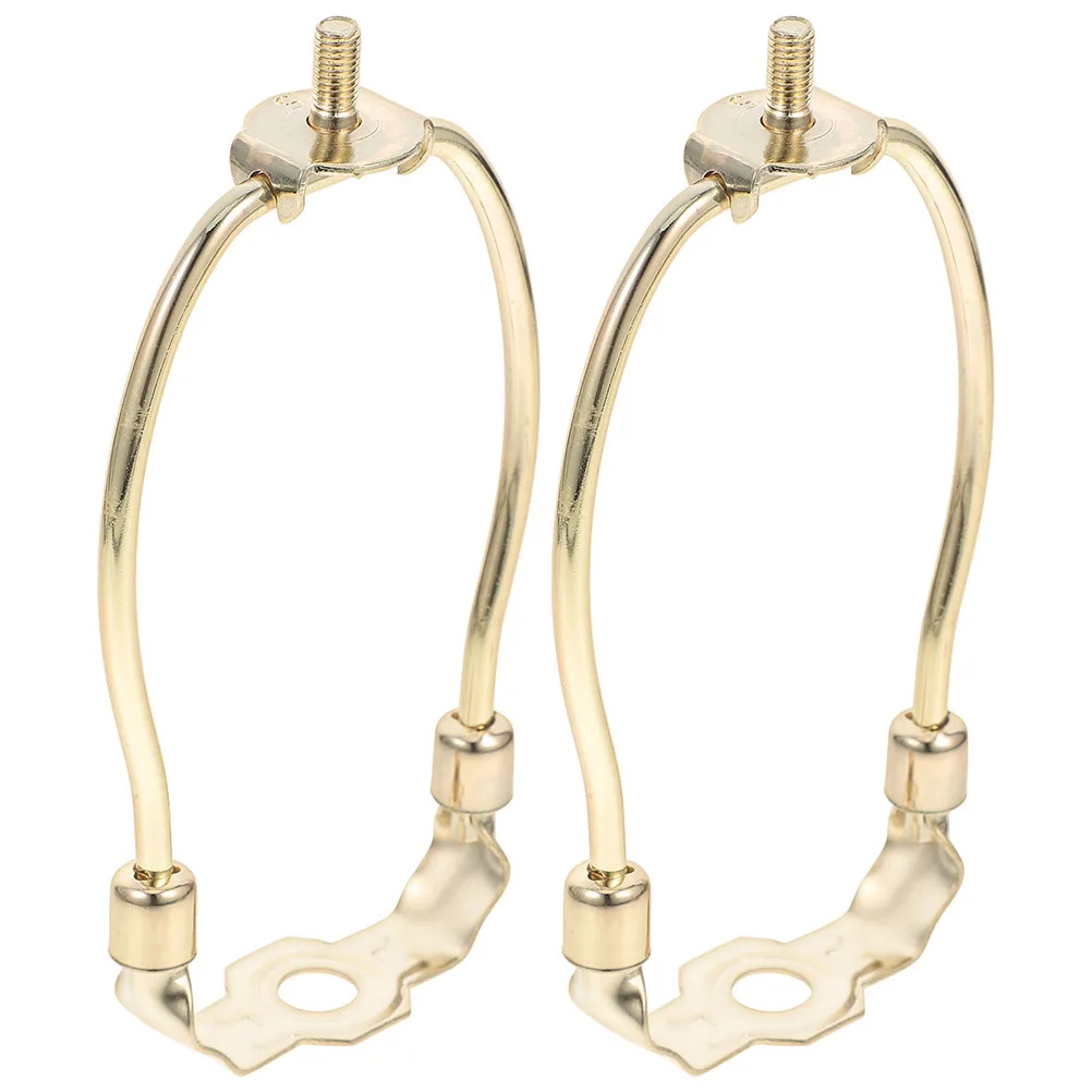 

2pcs 6 Inch Golden Metal Harp Bracket Shade Support Holder For Diy Lighting Table Lamp Parts Universal Harp Saddle Base Clip On