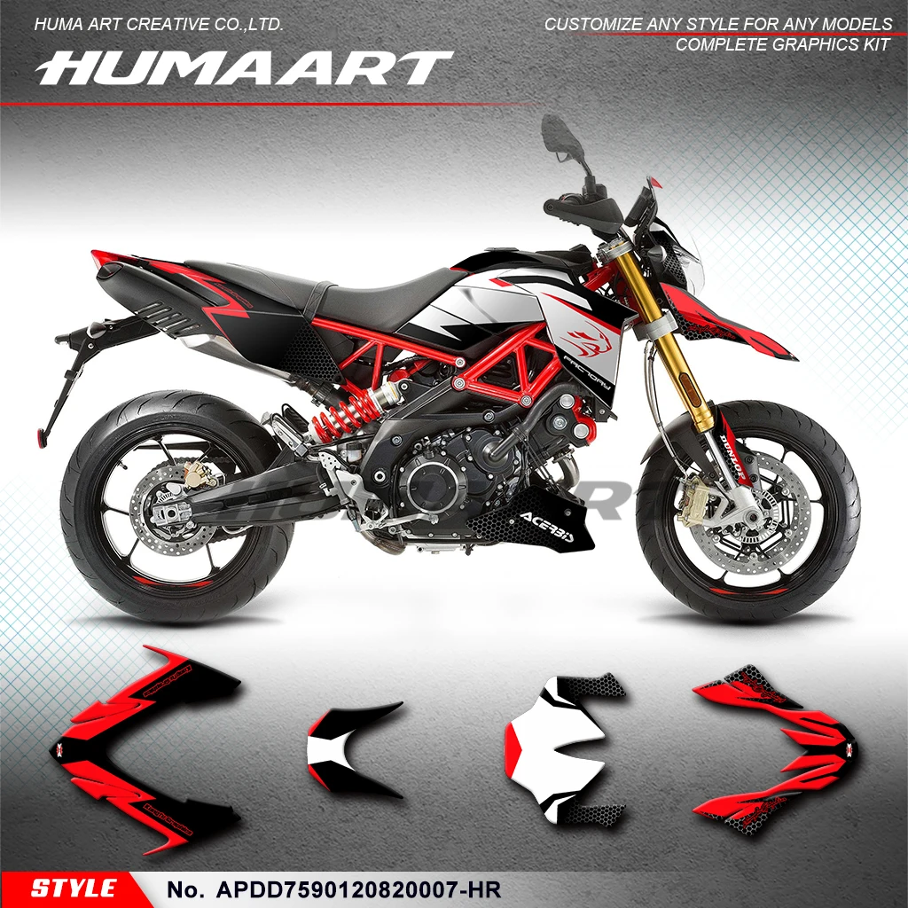 

HUMAART Racing Graphics прочная виниловая наклейка для Aprilia Dorsoduro 750 900 1200-2008, APDD7590120820007-HR