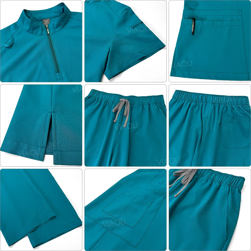 Uniforme de enfermería para mujer, batas quirúrgicas de Hospital multicolor, uniformes de trabajo de veterinario Dental, conjuntos de exfoliación de enfermería, venta al por mayor