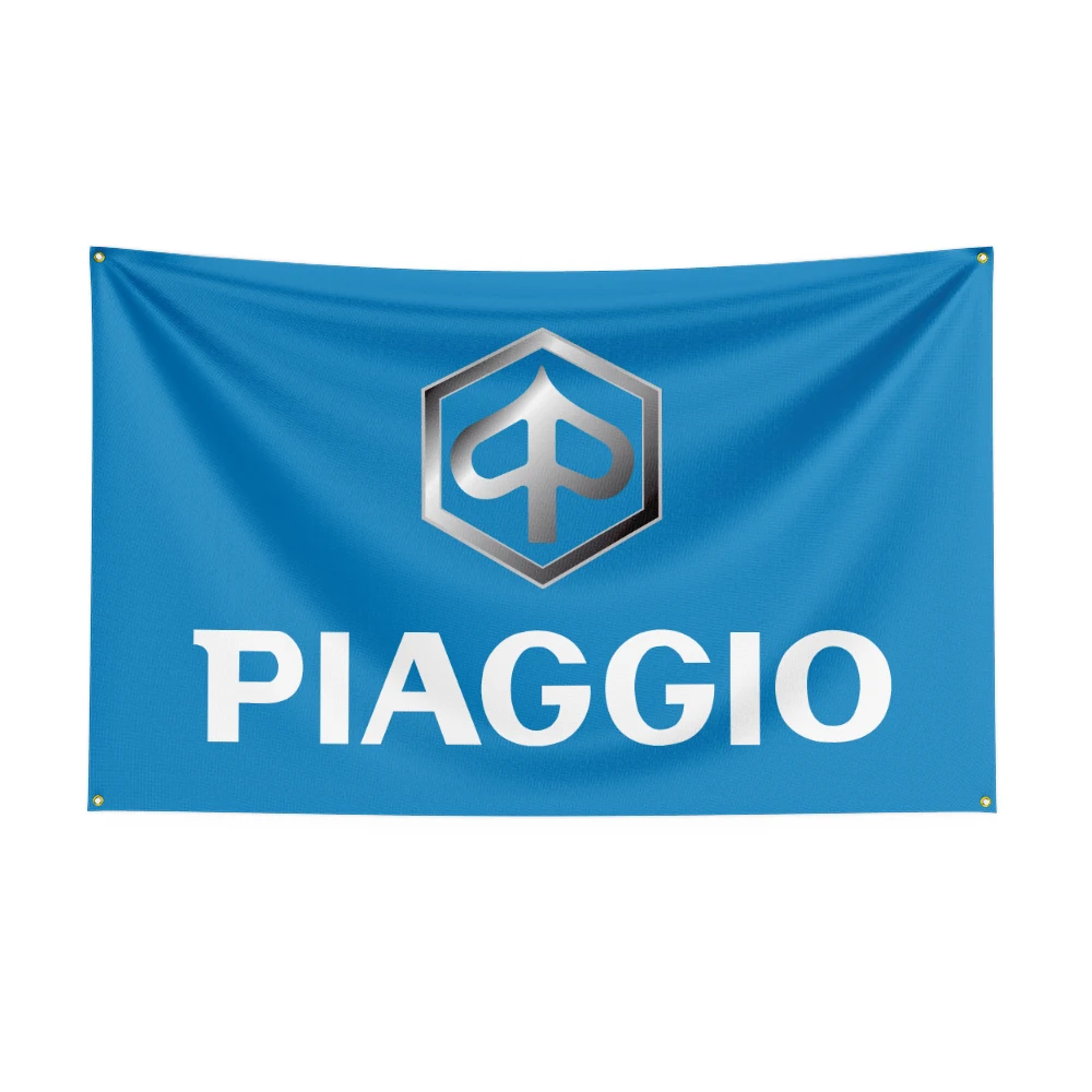 3X5Ft Piaggios Racing Motorcycle Flag For Decor