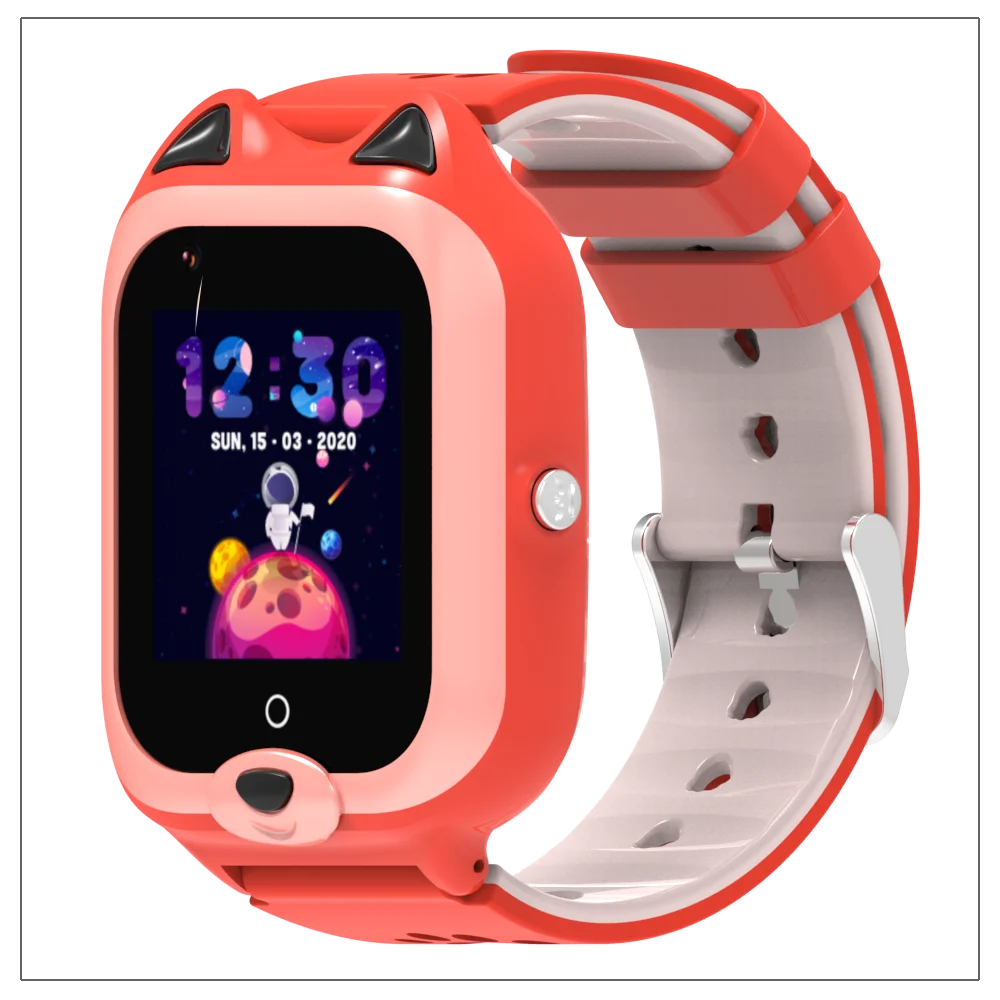 Getfitsoo 4G ساعة ذكية للأطفال GPS WiFi لتحديد المواقع المقتفي مكالمة فيديو WhatsApp SOS وضع فئة الاتصال كاميرا الساعة الذكية للأطفال