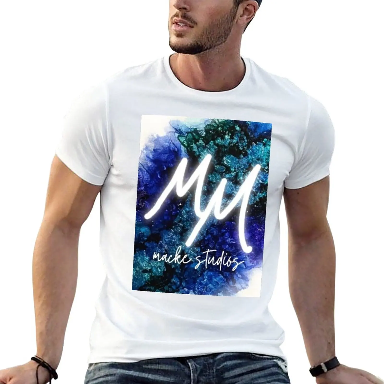 New Macke Studios Logo T-Shirt customized t shirts tops man clothes black t shirts for men