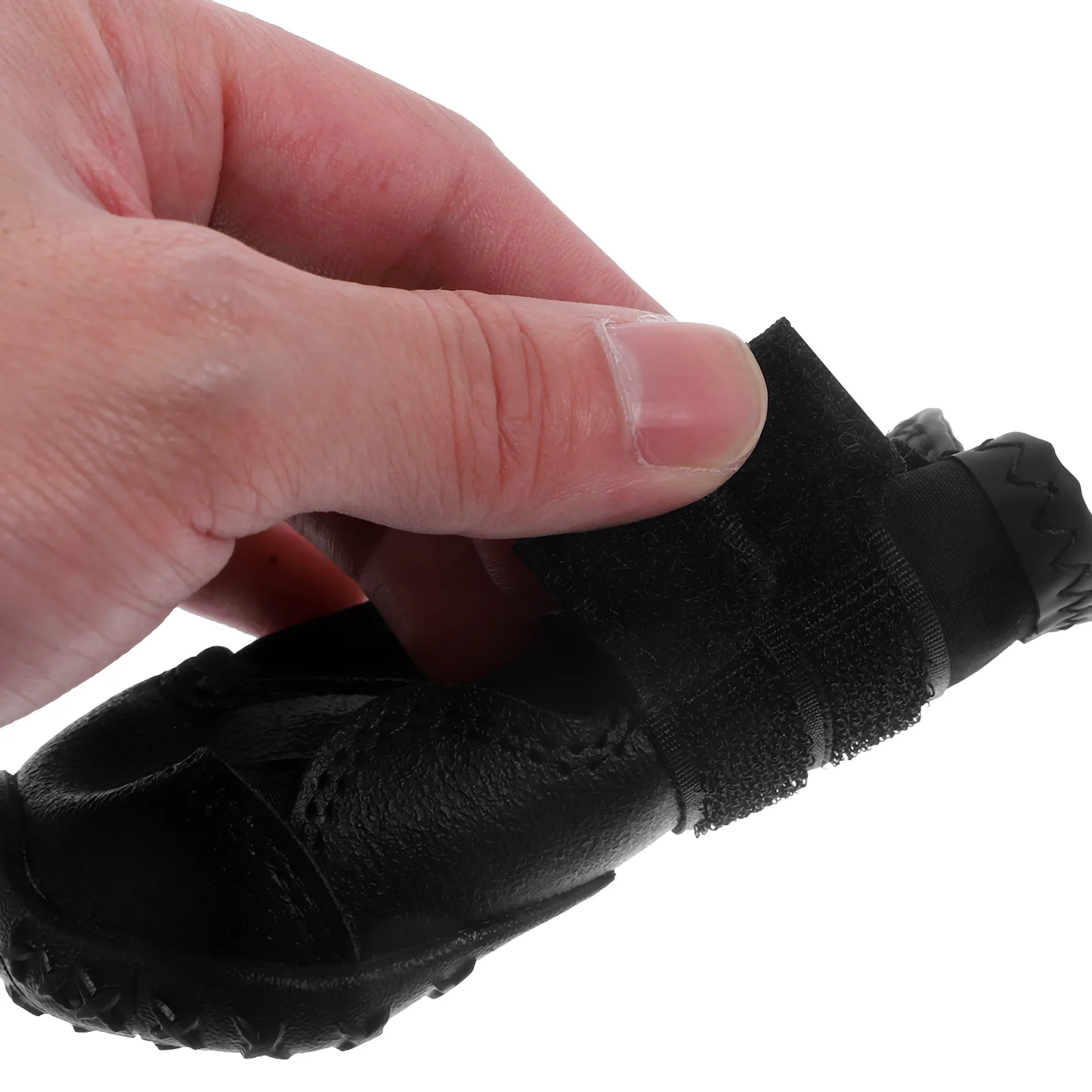 

4Pcs Waterproof Snow Boots Winter Pet Dog Puppy Casual Anti Slip Hiking Running Shoes Protect Paws Dry Warm Size 6 Black