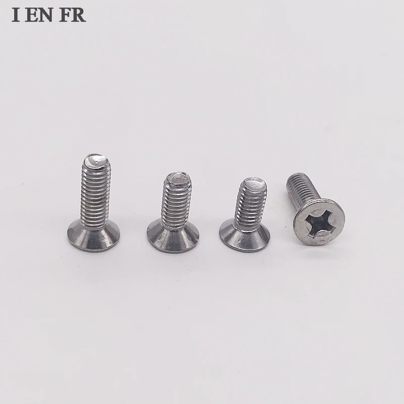 1/2/5/20/50Pcs 304 A2 Stainless Steel GB819 M2 M2.5 M3 M3.5 M4 M5 M6 M8 Cross Phillips Flat Countersunk Head Screw Bolt