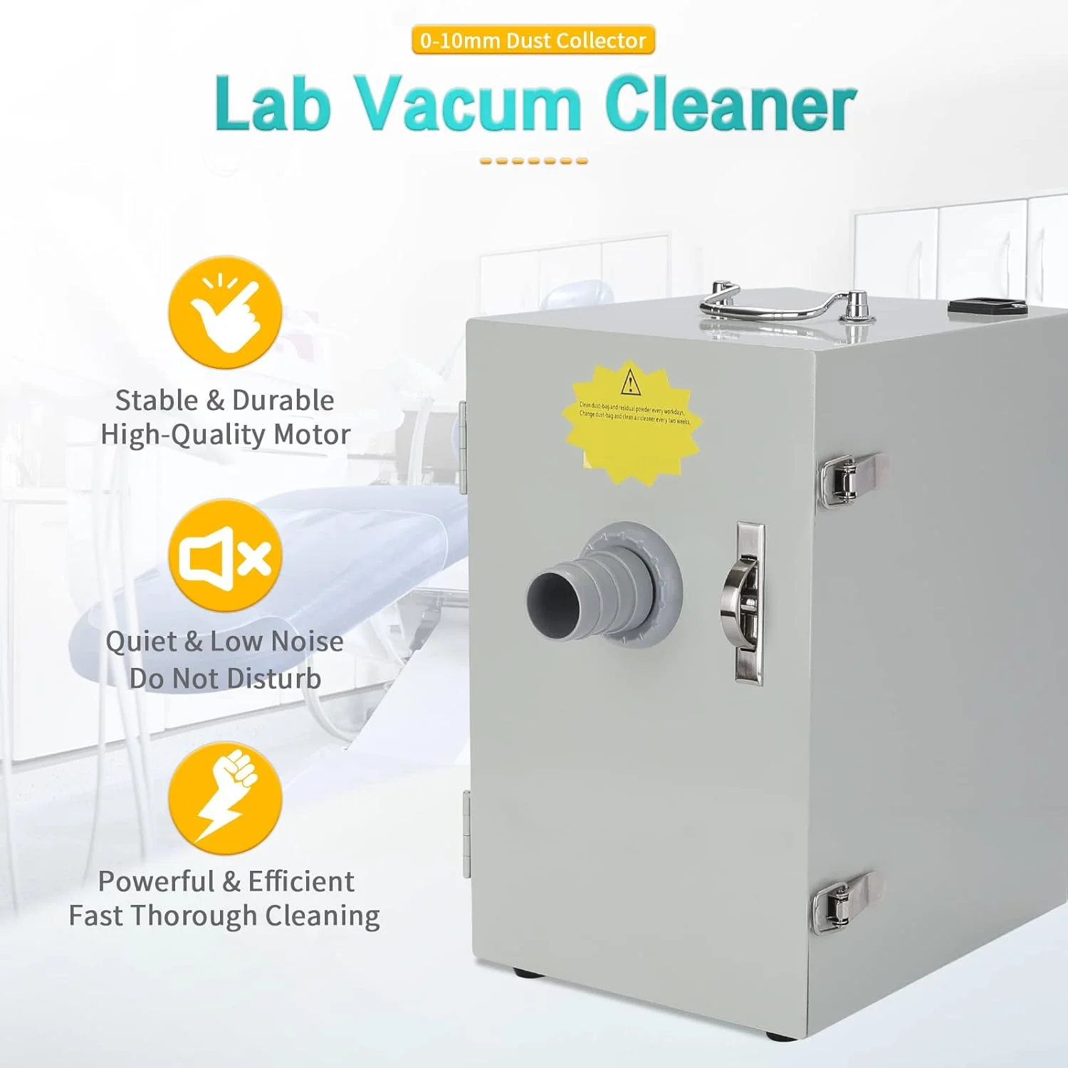 Single-Row Digital Dust Collector Silent Vacuum Dust Extractor for Laboratory Dental Lab Grinding Vacuum Cleaner