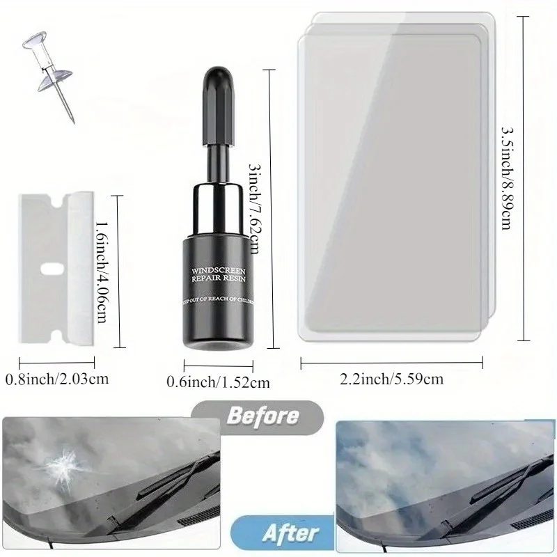 Car Glass Repair Window Crack Gone Remove Scratch AutomobileTruck Motorcycle Broken Repair Cracks Gone Glass Kit Windscreen Tool image 2