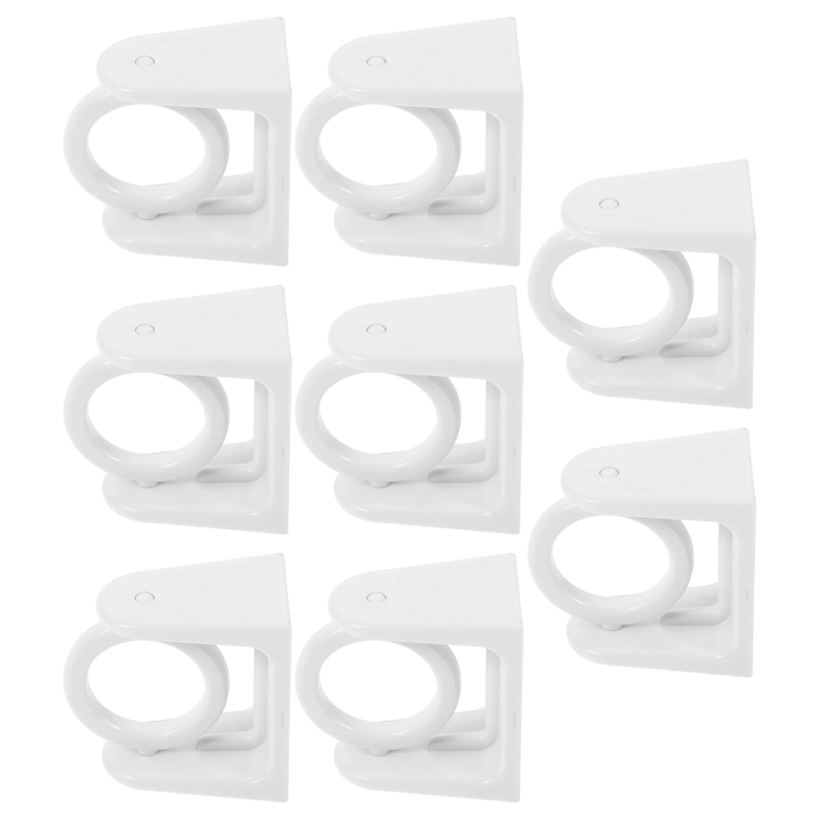 

4 Pairs Curtain Rod Bracket Holders for Wall No Drill Brackets Magnetic Abs Multipurpose Clips