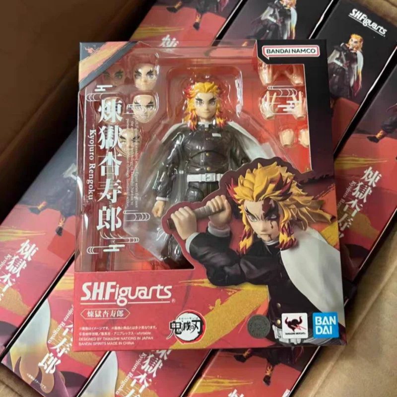 

В наличии Bandai Shf S.H.Figurats Demon Slayer Kyojuro Rengoku Full Action Аниме Фигурка Коллекционная модель Орнамент Подарок на день рождения
