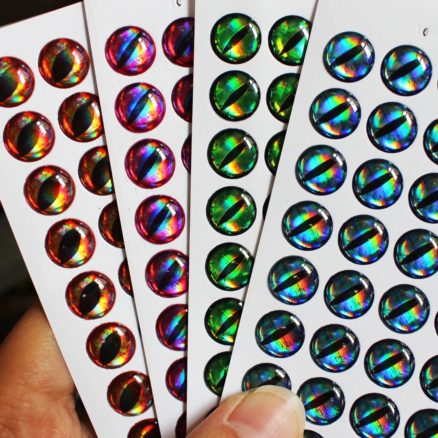 

Tigofly 160 pcs 4 Colors 4D Fish Eyes Frog Eye 10mm Sticky Fishing Lure Realistic DIY Crafts for Hooks Baits Fly Tying Materials