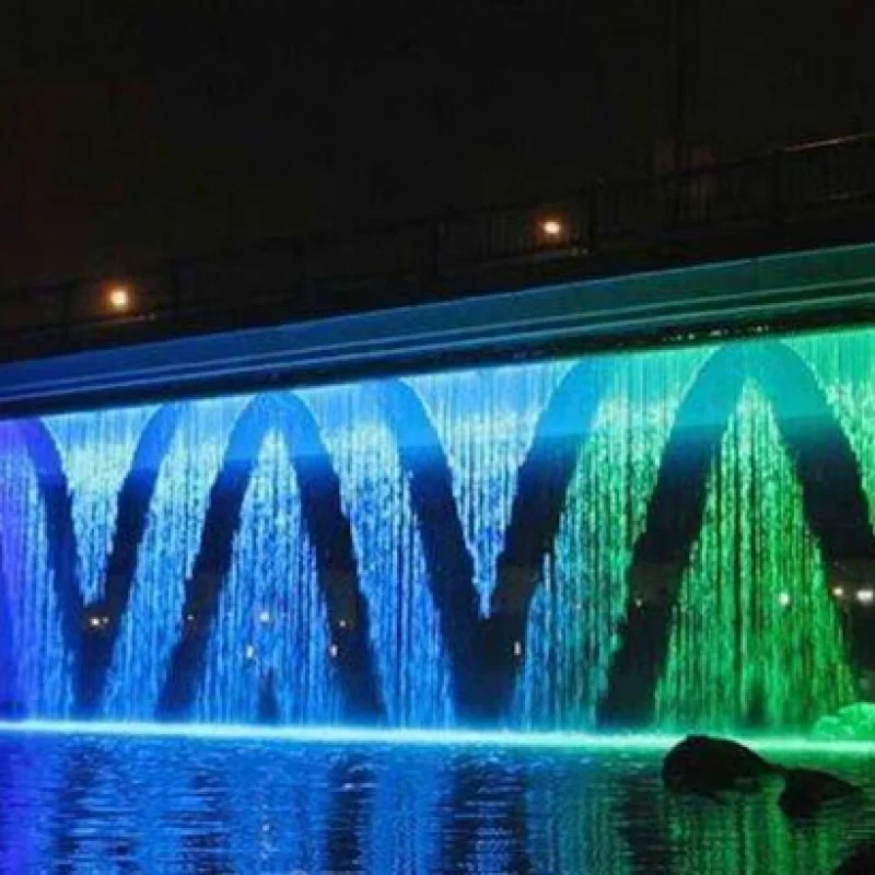 custom.Hot Sell Custom Colorful Digital Graphical Wall Stainless Steel 304 Durable Rain Waterfall Curtain