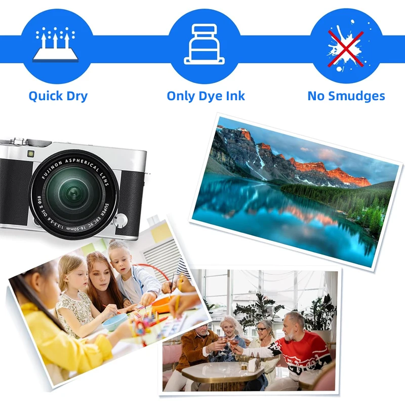 100 ورقة من ورق الصور النافثة للحبر، لامع، 18.5 × 11 بوصة، 180 جرام، 200 جرام ورق صور احترافي بحجم A4، جاف على الفور، مناسب #3