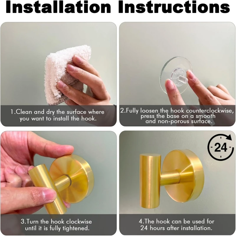 Saugnapf Haken für Dusche Handtuch Halter Edelstahl Vakuum Dusche Haken Saug Waschlappen Aufhänger Küche Handtuch Rack – Detail 3