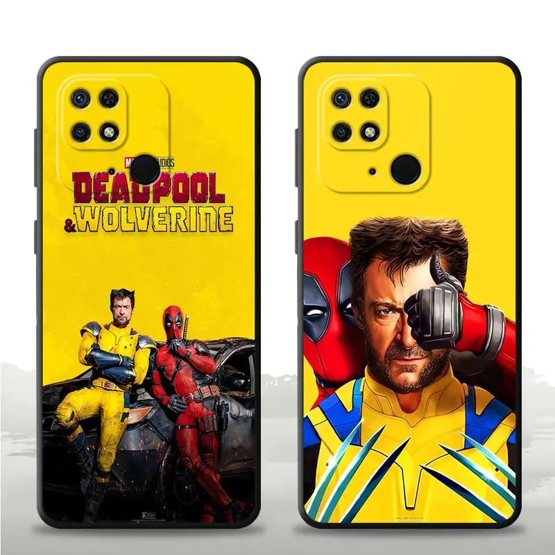 Marvel Deadpool And Wolverine Phone Case for Xiaomi Redmi Note 11 13 12 12S 10 9 pro Cover for Redmi 10 K40 10C 9 12C Cover