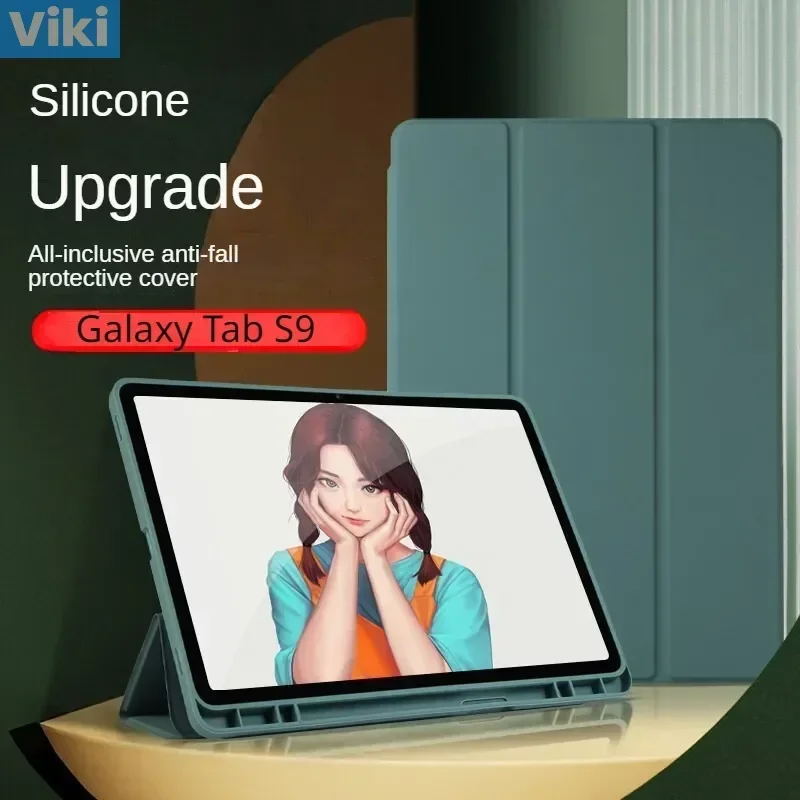 

Чехол для Samsung Tablet S9 ultra с держателем для ручек, противоударный S7, S8 Fe, plus, S, 7, 8, 9 teb, чехол для ноутбука, аксессуары