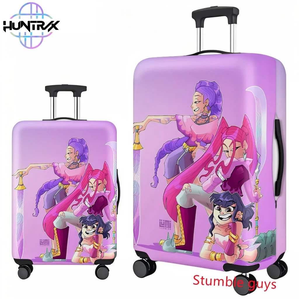 غطاء حقيبة أنيمي Kpop شيطان الصيادين يناسب حامي السفر للأمتعة مقاس 18-32 بوصة للمعجبين