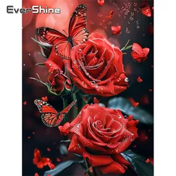 Evershine DIY Full Square Round Diamond Embroidery Rose Flower New Arrival Mosaic Butterfly Painting Handmade Gift