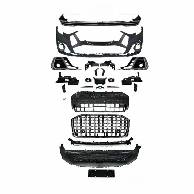 High Quality Horch Style Body Kits Front Bumper Grille LED Headlights Fit A8 D5 2018-2022 Upgrade To D5PA 2023