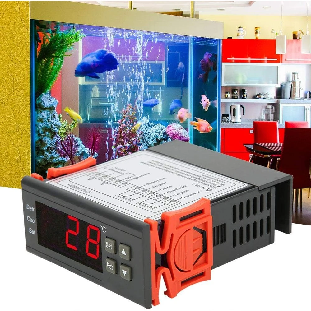 STC-1000 Digital Temperature Controller Heating and Cooling Thermostat with Probe 12V  220V Thermoregulator for Incubator Fridge