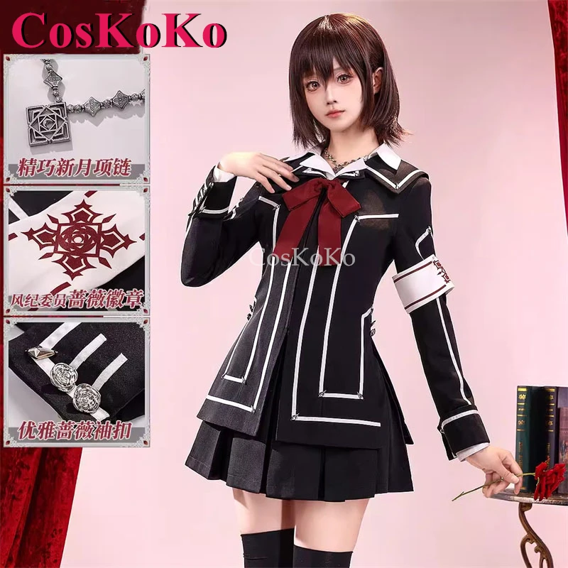 

CosKoKo Kuran Yuki/Kurosu Yuki Cosplay Anime Costume Fashion Elegant Black Uniforms Halloween Party Role Play Clothing S-L New