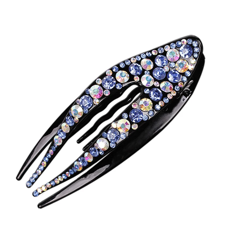 Grampos de bico de pato de cristal, grampos de cabelo franceses de plástico para mulheres, clipe de jacaré, grampos de garra de cabelo de bico de pato para meninas, mandíbula para modelar cabelo
