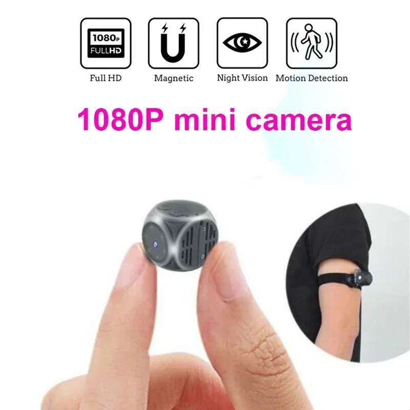 Ultra Mini Camera Magnetic Body Cam 1080P HD Video Audio Recorder Night Vision Motion Secret Camcorder Support Hidden TF Card