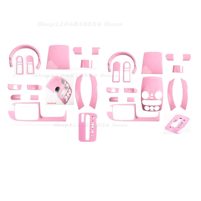 

LHD RHD For Volkswagen Beetle 2003-2011 Pink Color Accessories Car Center Console Cover Handle Sticker ABS Meter Gear Panel Kit