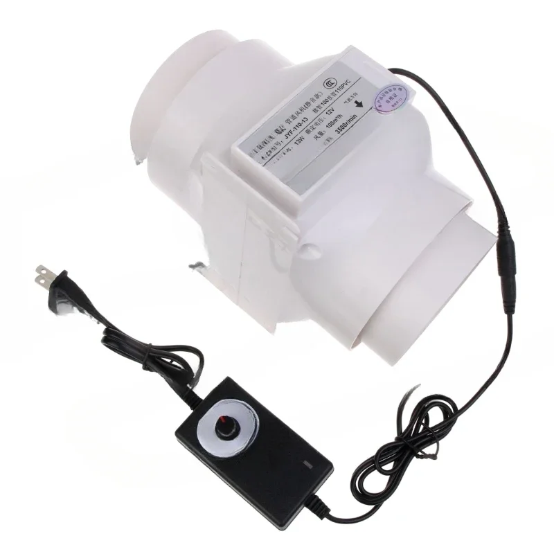 

Duct Fan Air Extractor Exhaust Ventilation Speed Adjustable Bathroom Ventilator Intake Fume Extractor Blower