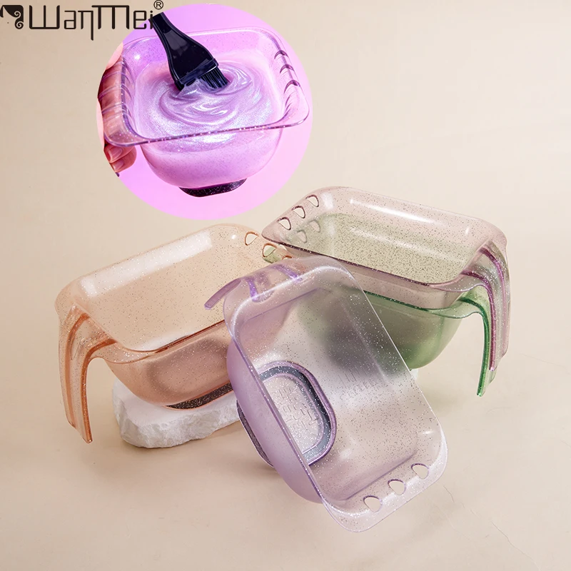 

Профессиональная чаша для окрашивания волос, чаша для смешивания краски для волос для парикмахера, легко чистится, повторное использование, блестящие цвета, аксессуары для макияжа