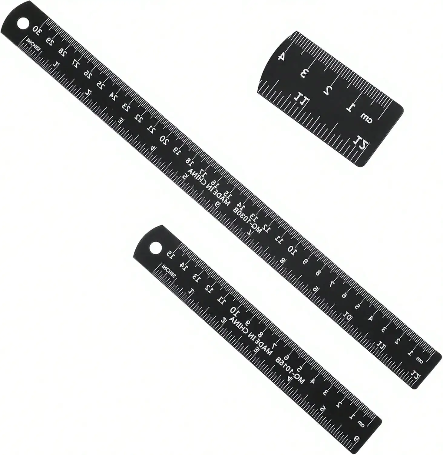 

Stainless Steel Ruler Set – 12 & 6 Inch Metal Ruler with Centimeters for School & Office