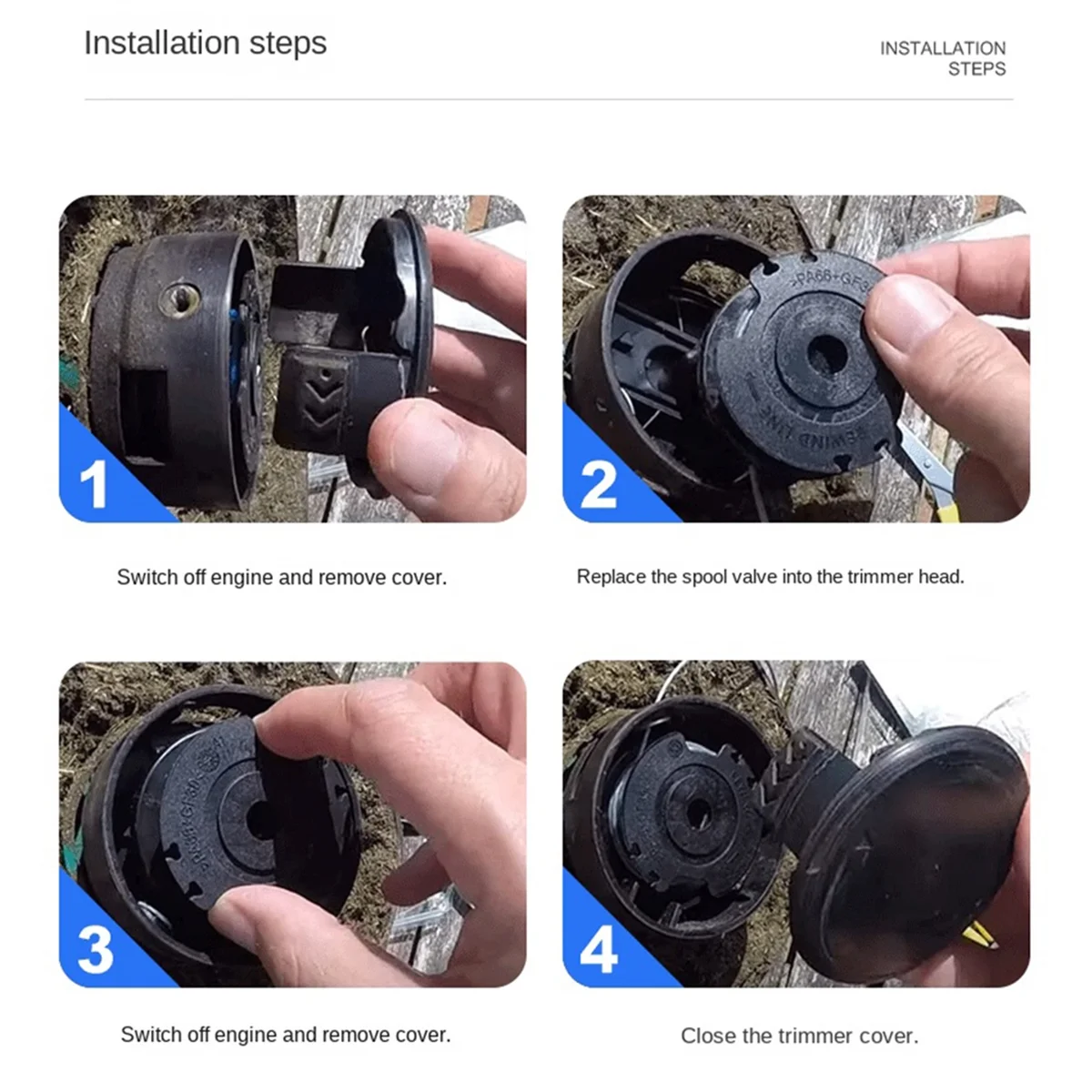 A71P ملحقات القص F016F04557 استبدال غطاء البكرة رؤوس القص غطاء خط حبل القص