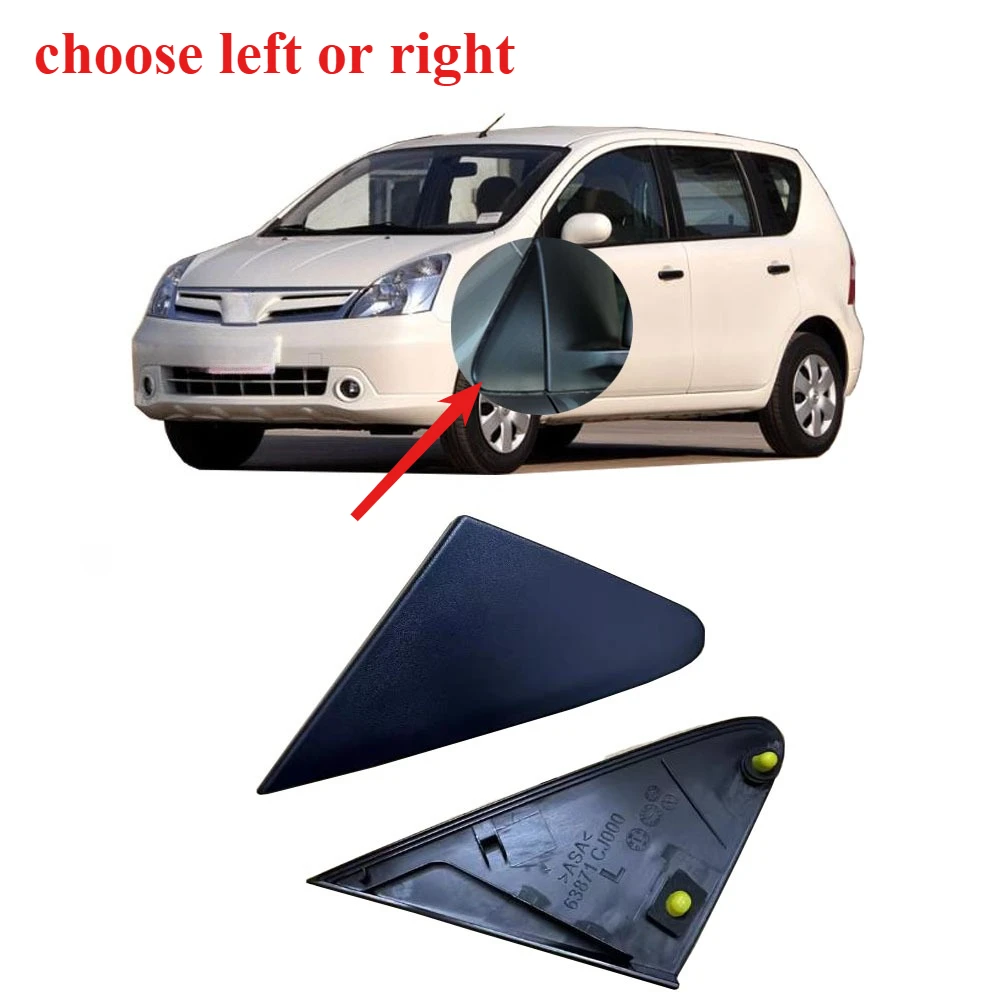 1 Piece Garnish Mirror Pillar Trim for Nissan Livina 2006-2012 Triangle Plate for Livina 2008 Rear Glass Inner Door Cap
