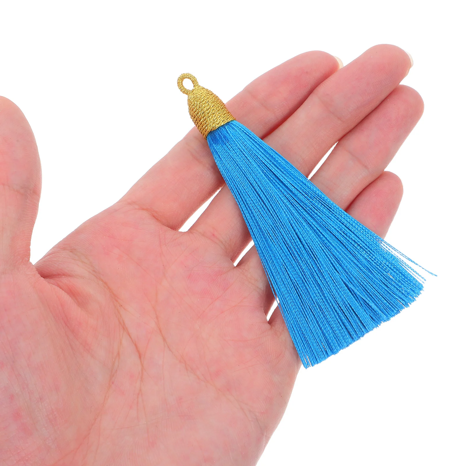 

20Pcs Gold Thread Tassels Polyester Durable Colorful DIY Jewelry Making Keychain Bag Pendant Bookmark Charms Fringe
