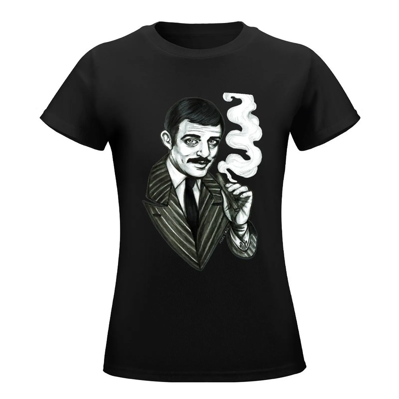 Gomez Addams T-Shirt funny tops designer clothes Women luxury