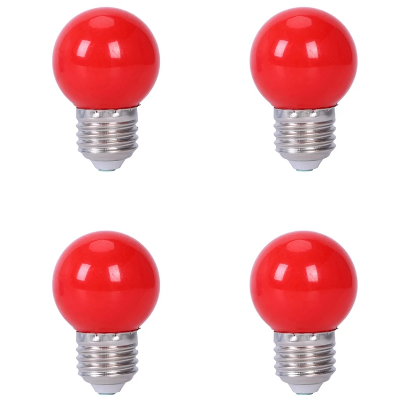 

4X E27 3W 6 SMD LED Energy Saving Globe Bulb Light Lamp AC 110-240V, Red